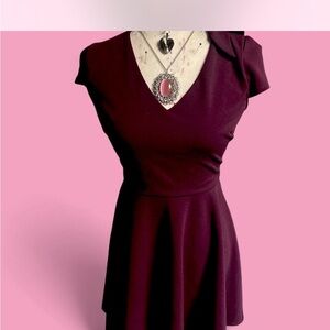 Elegant Burgundy Dress